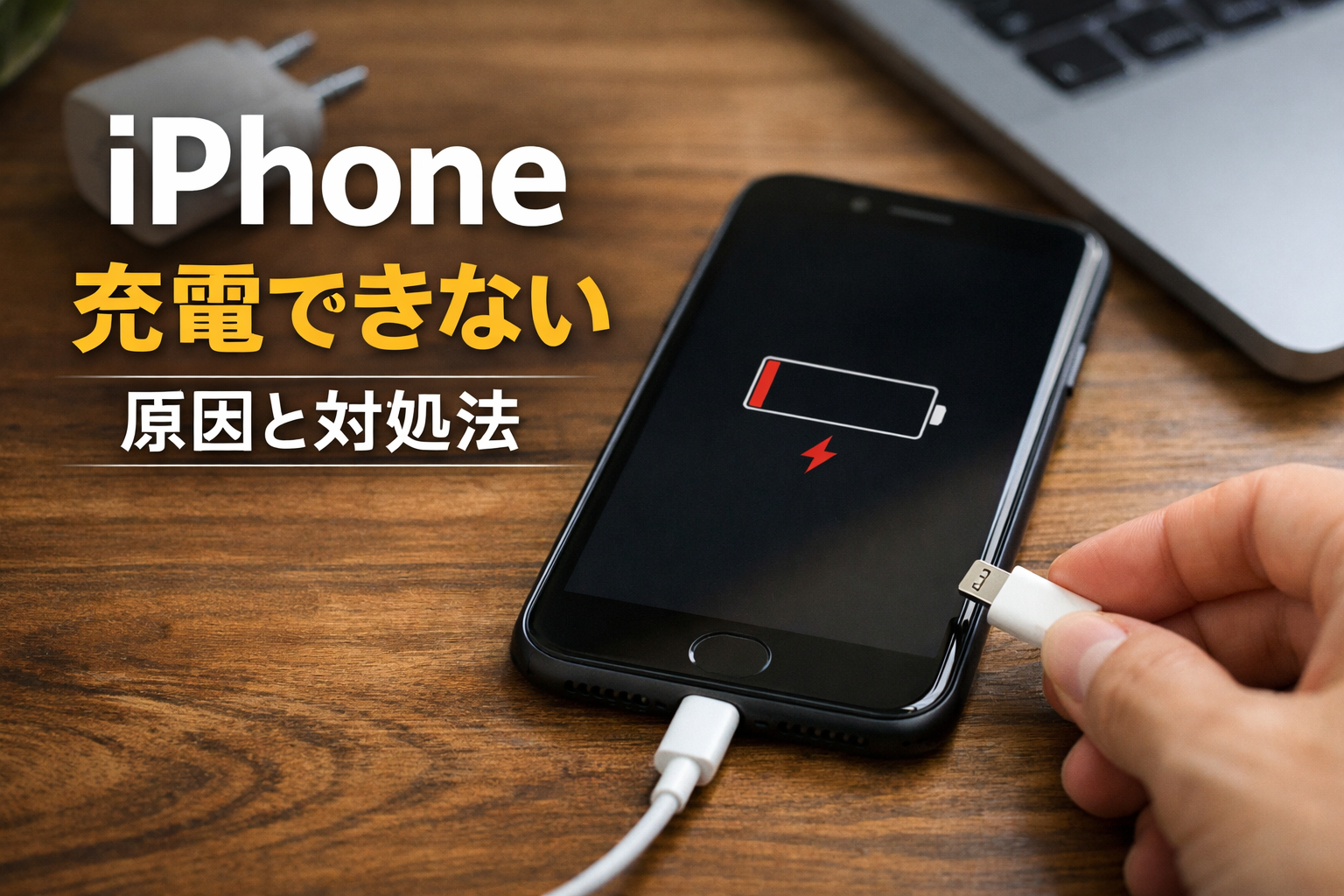 iPhoneが充電できない原因と対処法のイメージ