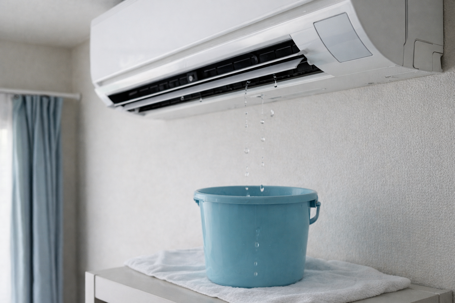 エアコンの水漏れトラブルのイメージ