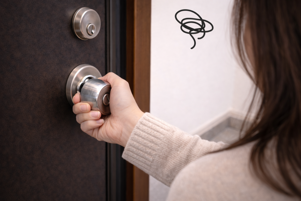 ドアノブが回らないトラブルのイメージ