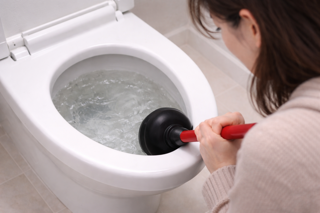 トイレが詰まったトラブルのイメージ