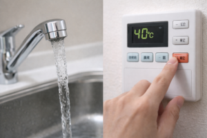 給湯器のお湯が出ないトラブルのイメージ