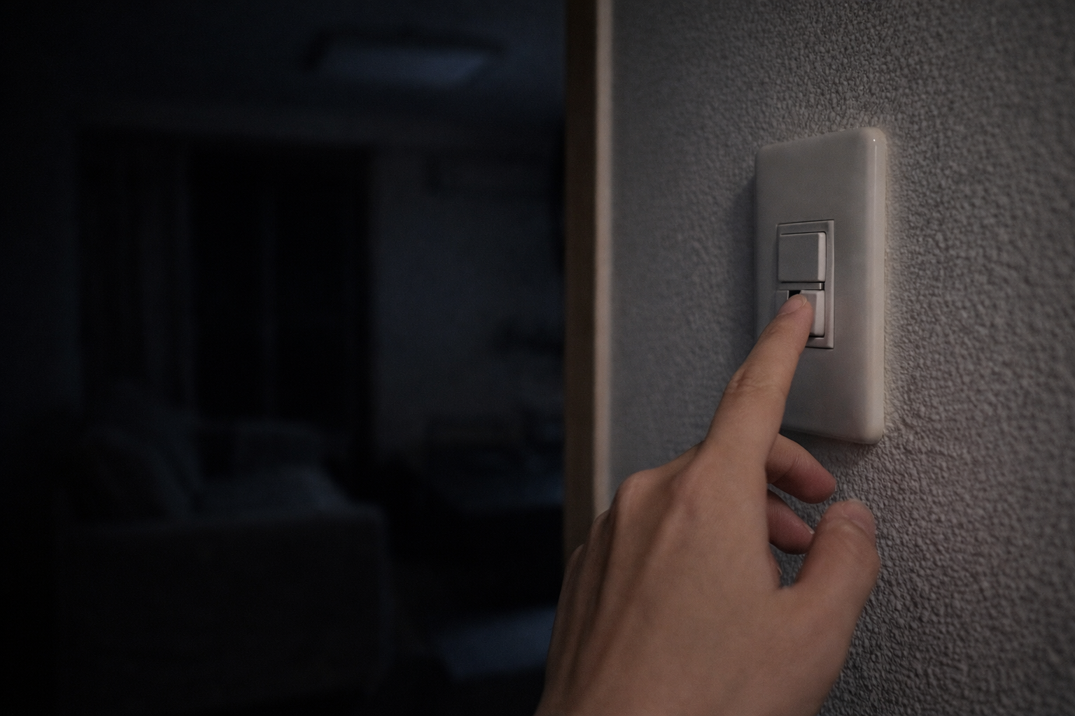 電気がつかないトラブルのイメージ